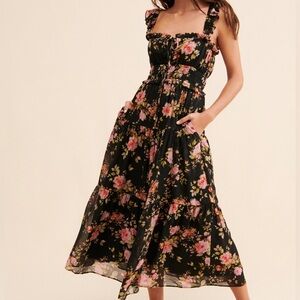 Yumi Kim Black Floral Dress